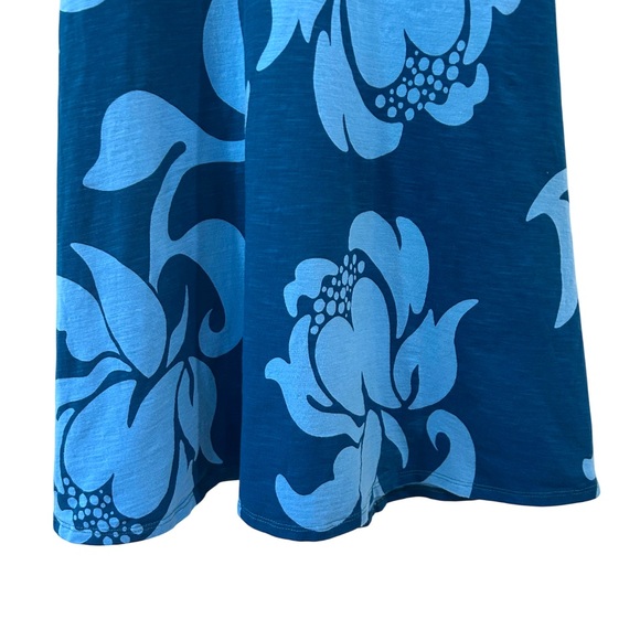 Patagonia Amber Dawn Dress S Blue Floral Organic Cotton Fit & Flare outdoors - Picture 7 of 9